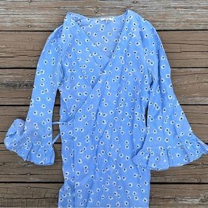 Ganni Cotton Wrap Dress Size S